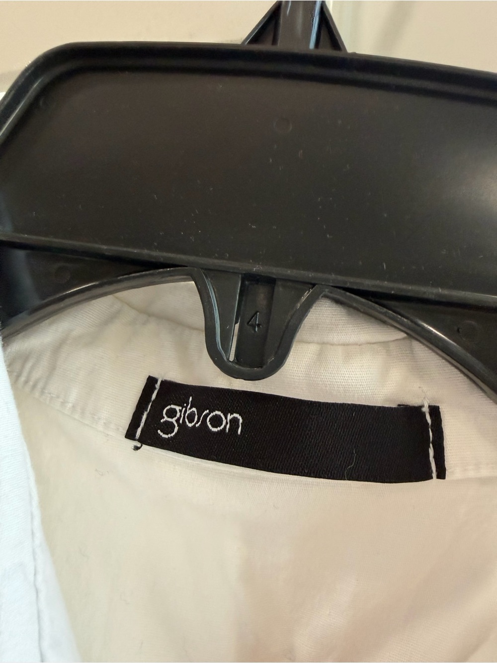 Gibson White Ruffle Front Button Down Blouse - Size M - Picture 2 of 4